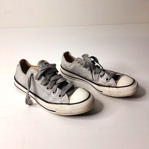 Silver Converse all star sneakers